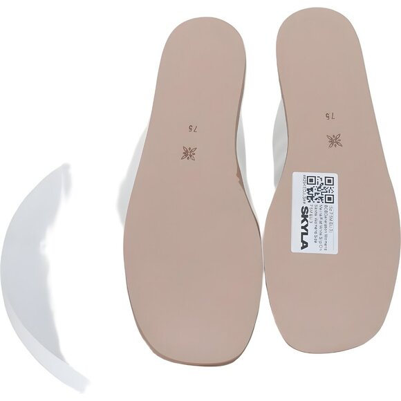 BCBGeneration Melina White Slip-On Flat Sandal Women\'s US 7.5M